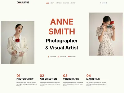 Consultus - Photography Layout Design agency artist creative fashion gallery image gallery personal photo photo album photo gallery photographer photography photography theme portfolio portfolio theme portrait showcase wedding wordpress wordpress photography