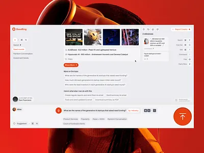 B2C AI Powered helper ✦ Blank. ai design interface product saas service startup ui ux