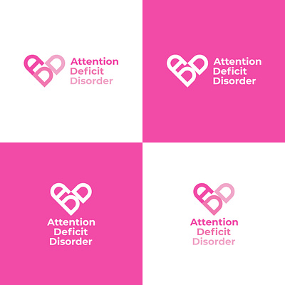 Attention deficit Disorder (ADD) Logo concept add heart logo logo design