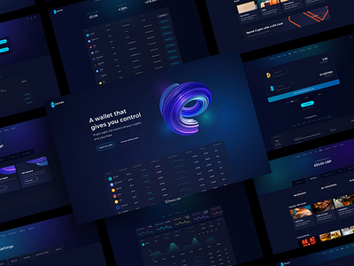 SiCash Crypto Wallet blue ui design clean crypto wallet cryptowallet ui dark ui design design finance design fintech app fintech design madebyswish® modern money app sicash wallet swish® trading app ui ux web design website website ui