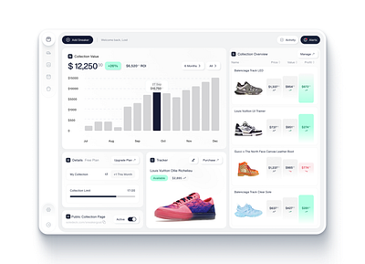 Sneaker Dashboard dashboard sneaker sneaker bot sneaker dashboard sneakers ui ux