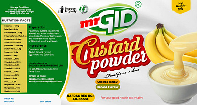 Custard Banana Flavor graphic design