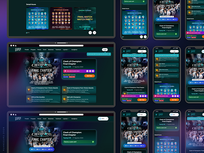 Clash of Champions Final Chapter by Ruangguru clash of champions clashofchampions dark theme darktheme desktop product design realityshow ruangguru streaming ui ux web