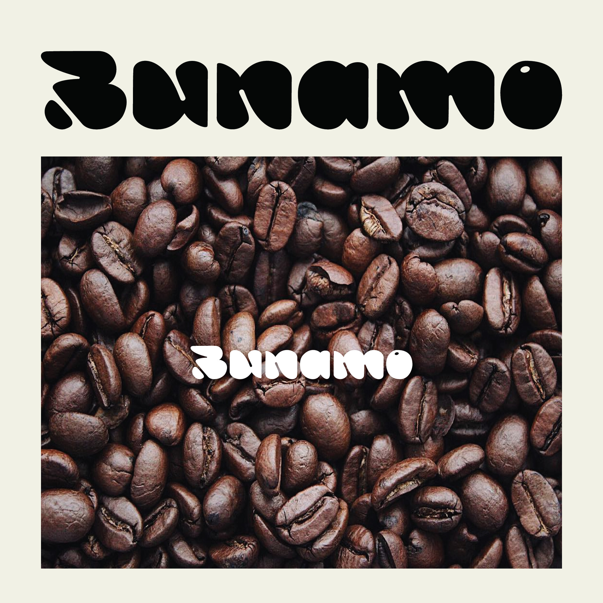 Bunamo (coffee app) abstract barista branding brandmark coffee lettering logo logotype wordmark