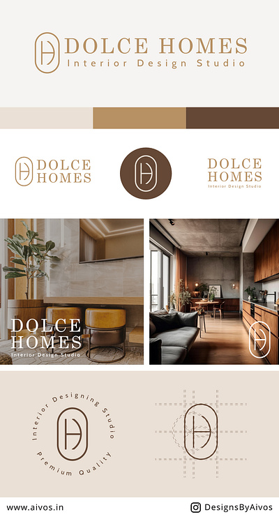 Logo Design for an Interior Design Studio -Dolce Homes brand design brand designer brand designing brand identity branding design designing graphic design interior design brand logo logo design logo designer ui visual identity