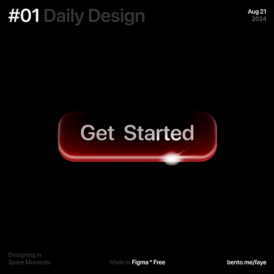 Glowing Button - Get started app black design graphic design preview ui