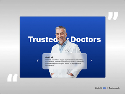 Daily UI Challenge #039 - Testimonial carousel challenge daily ui daily ui 39 slider testimonial testimonial carousel ui