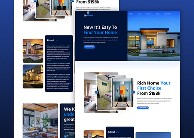 Real Estate landing page 3d 3d ui landing page real estate ui