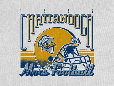 UTC "Scrappy" Football Tee apparel chattanooga football helmet mocs retro scrappy texture type university utc vector vintage