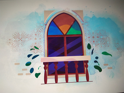 islamic window arab art charity green illustraion illustrator motion motion design motiongraphics