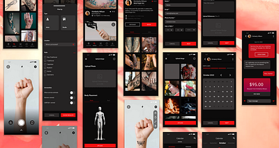 Inklink: Tattoo planning app branding design tattoo app ui ui design ux design