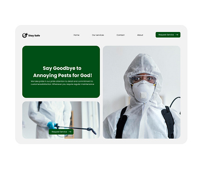 Design exploration for pest control website landing page pest ui ui design website