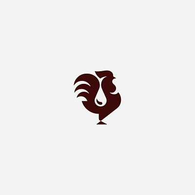 Rooster icon for Not Beer branding logo negative space logo rooster rooster icon rooster logo water brand water icon water logo