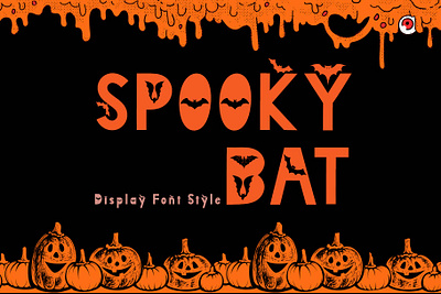 Spooky Bat beautiful branding design display font font design graphic design halloween handwritten illustration logo poster spooky sticker ui