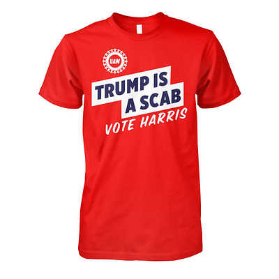 Trump Is A Scab T Shirt design illustration