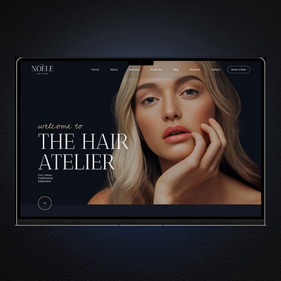 Hair Salon Website dark mode hair salon modern salon ui web design website