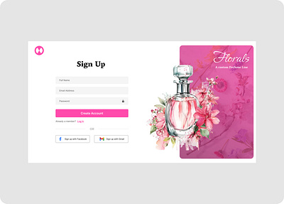 Sign Up Page design login signup ui uiux ux website