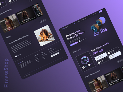 Fitness Website dark mode design fitness website modern ui web design website