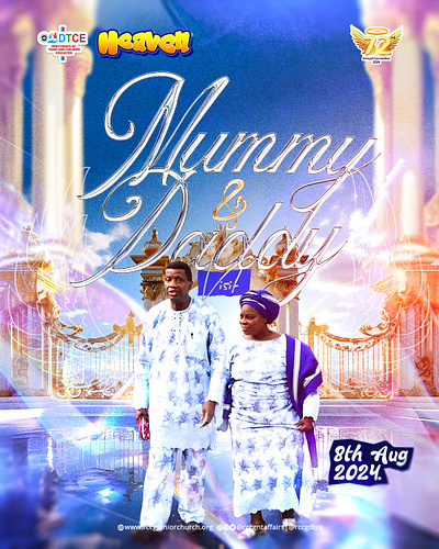 Mummy & Daddy Visit Poster Design art design graphic design heaven motion graphics posterdesign