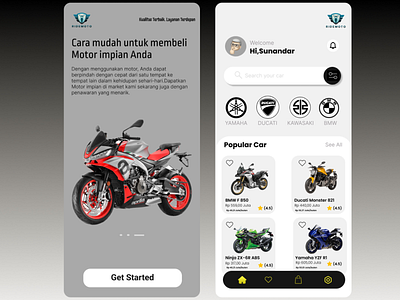 Mobile App - RideMoto app branding canva clasic colorfull design dribble elegan figma graphic design mobile mobile app motorbike nice ui ui design ux design