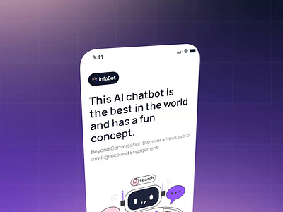 AI Chatbot Mobile App ai chatbot mobile app animation branding ui