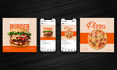 Social Media Post-003 branding burger graphic design logo pizza ui uiux design