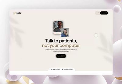 Mpilo.ai - Landing Page ai dailui design health health page landing page ui uid ux uxui web