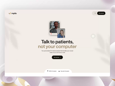 Mpilo.ai - Landing Page ai dailui design health health page landing page ui uid ux uxui web