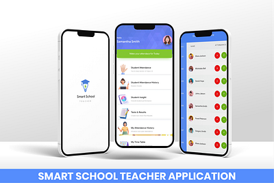 Smart School Teacher App 3d animation branding graphic design logo motion graphics ui