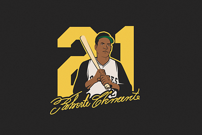 Clemente Logo 21 baseball branding design illustration logo mlb pirates pittsburgh portrat roberto clemente vector