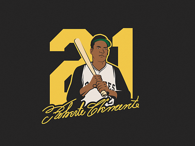 Clemente Logo 21 baseball branding design illustration logo mlb pirates pittsburgh portrat roberto clemente vector