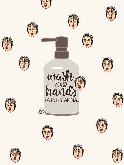 Illustration "Wash your hands" 2021 covid19 theme digital art digital drawing digital illustration illustration kevin mccallister