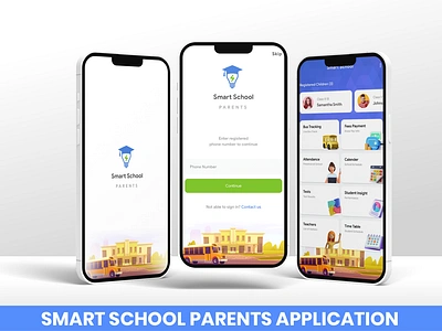 Smart School Parents App 3d animation branding graphic design logo motion graphics ui