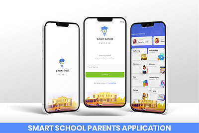 Smart School Parents App 3d animation branding graphic design logo motion graphics ui