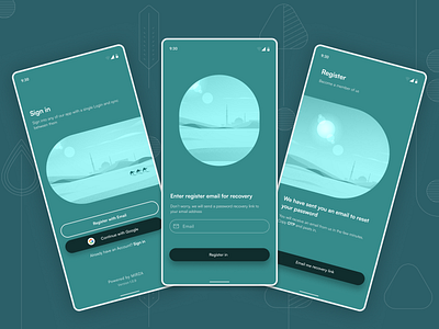 Sign-in/ Registration UI dribbbleshowcase graphic design illustration islamic app islamicappdesign mobile mobile app ui