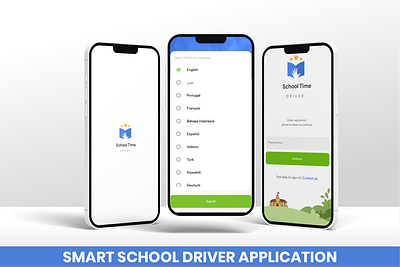 Smart School Driver App 3d animation branding graphic design logo motion graphics