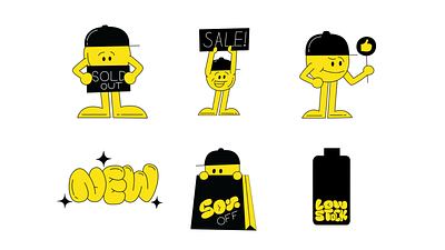 Character Labels - Yellow labels productlabels