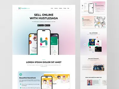 E-commerce App Showcasing Landing Page Design app e commerce landing page design landingpage ui ui design web design website concept website design
