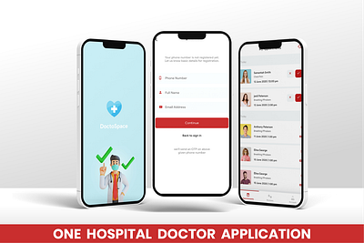 One Hospital Doctor App 3d animation branding graphic design logo motion graphics ui