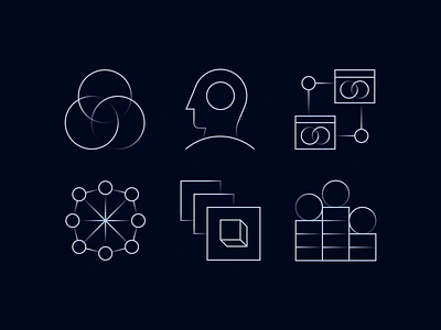 DAO Icons cryto dao gradients icons illustration lines