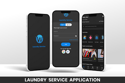 Laundry Service App 3d animation branding graphic design logo motion graphics ui