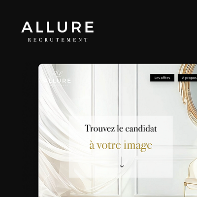 Allure recrutement - hairstyler recruitment website elegant elegant website figma hairdresser hairstylers luxury premium project ui wordpress