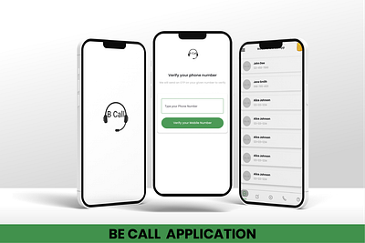 Be Call App 3d animation branding graphic design logo motion graphics ui