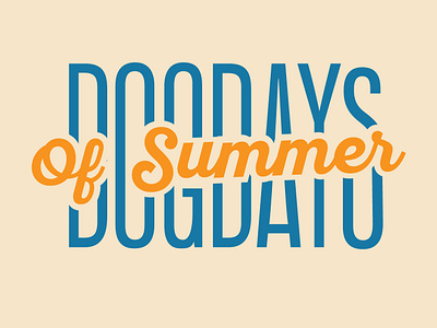 Dogdays of Summer branding design graphic design identity illustration logo logo mark summer typography vector