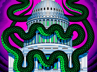 Capitol Snakes apparel branding capitol dc gig poster illustration illustrations logo logo design political politics poster screen printing serpents silkscreen snakes t shirt vector vector art washington dc