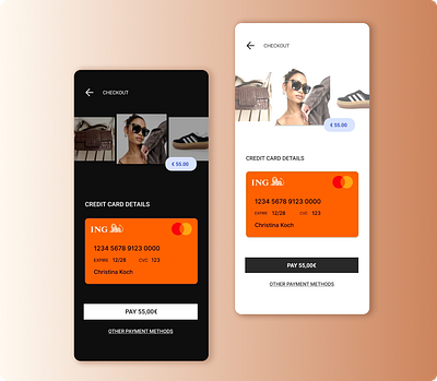 Credit Card Checkout checkout credit card checkout dark and white mode figma mobile app ui ui challenge visual design visual exploration