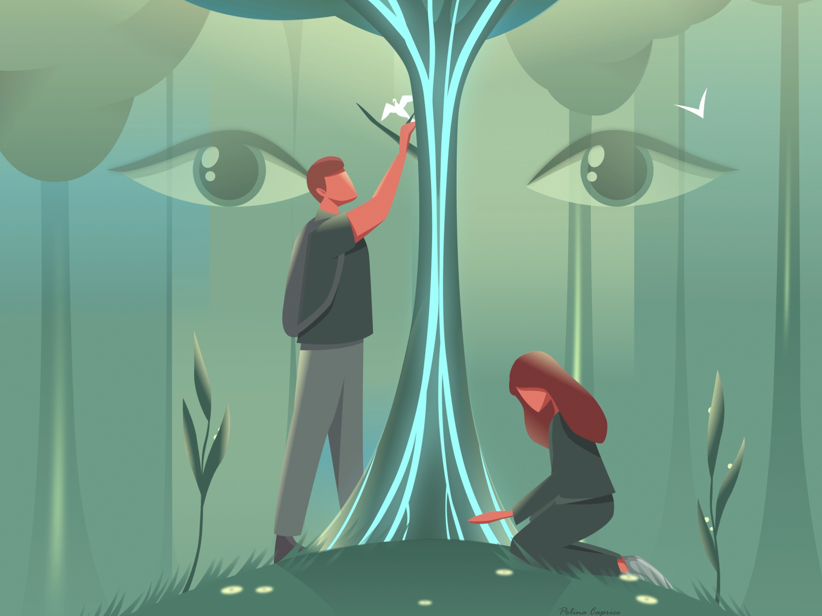 One Tree Planted 2danimation adobeillustrator aftereffects animated animation artwork ecology flatillustration forest green illustration illustrator nature vectorart vectorillustration