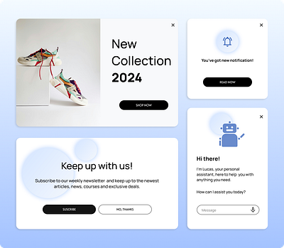 Pop Up Messages / Overlay clean and modern digital design figma material design minimalistic design overylay messages pop up messages ui ui challenge ux ux ui visual design