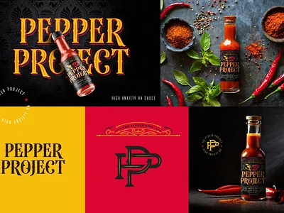 Pepper Project - Branding & Label Design brand identity branding cpg food graphic design hot sauce identity design label design logo packaging design pepper visual identity
