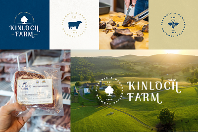 Kinloch Farm Brand Identity Design beef brand identity branding cpg farm food graphic design honey identity design label design logo packaging design typography visual identity